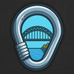 Cartoon drawing of the Tyne bridge